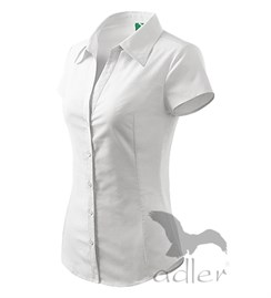 Halenka dámská Blouse Short Sleeve - bílá a modrá